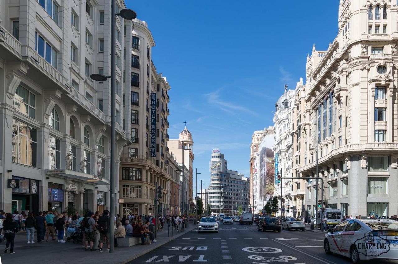 Charming Gran Via Center Lägenhet Madrid Exteriör bild