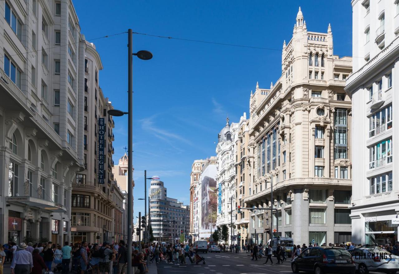 Charming Gran Via Center Lägenhet Madrid Exteriör bild