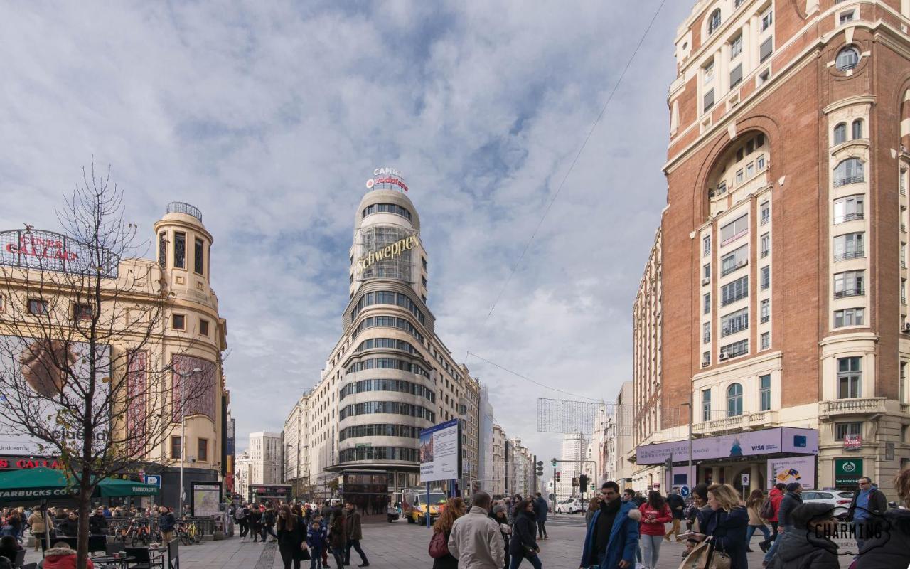 Charming Gran Via Center Lägenhet Madrid Exteriör bild